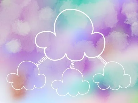 Mind mappind empty for presentation doodle. Stock Photos