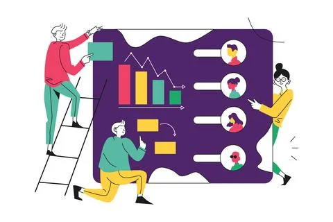 Mind Mapping and Data Analysis Illustration Stock-Illustration