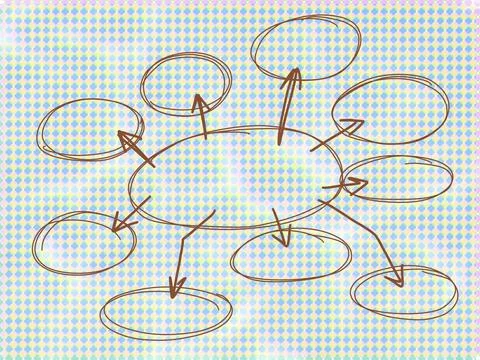 Mind mapping bright design colors for presentations, work plans , note , sheets, Stock Illustration