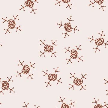 Mind mapping chart glyph seamless pattern Stock Illustration