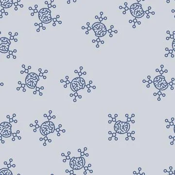 Mind mapping chart line seamless pattern Illustrazione stock