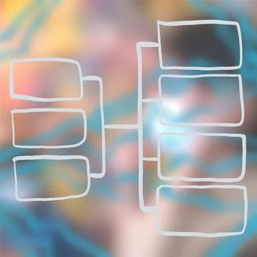 Mind mapping collection of blush sofe pastel colours create blue background.. Stock Illustration