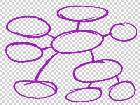 Mind mapping connection Artwork for presentation. Stock Illustration