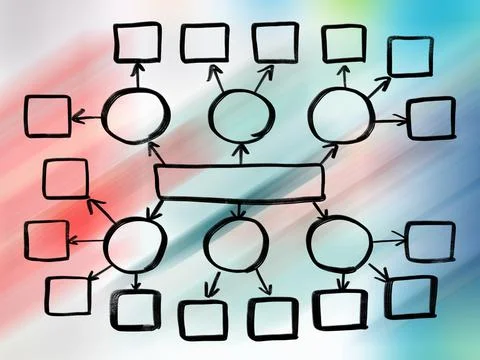 Mind mapping, map, connecting, presentation set. イラスト素材