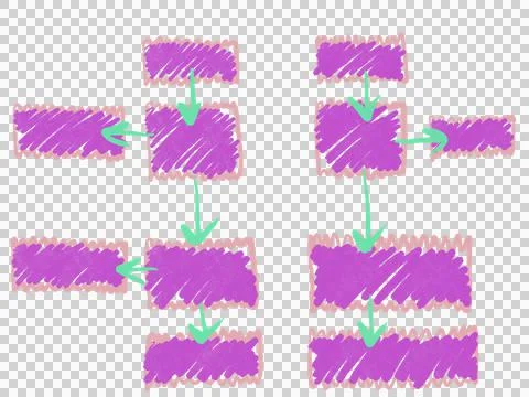 Mind mapping, map, connecting, presentation set. Stock Illustration