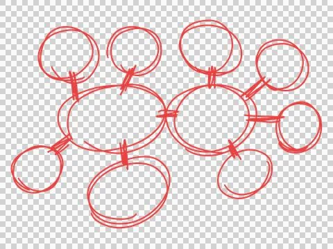 Mind mapping, map, connecting,creating , information, graph. Stock Illustration