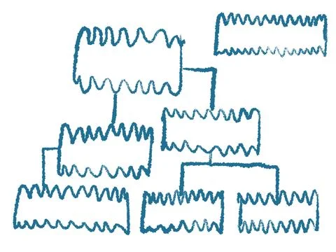 Mind mapping, map, connecting,creating , information, graph. Illustrazione stock