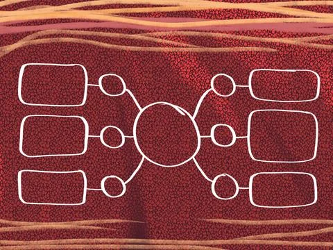 Mind mapping, map, connecting,creating , information, graph. Illustrazione stock