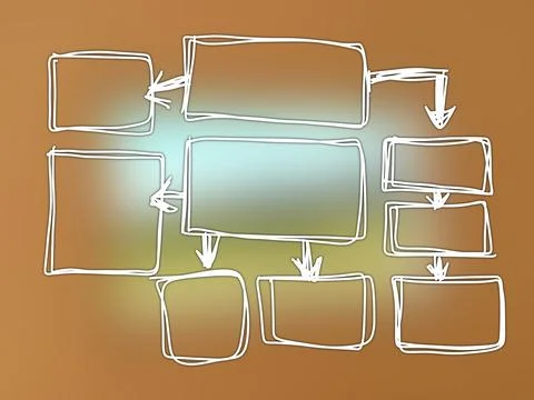 Mind mapping, map, connecting,creating , information, graph. Stock Illustration