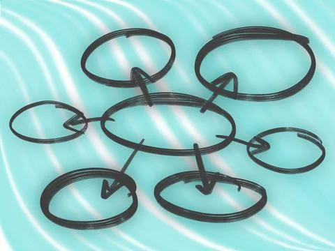 Mind mapping, map, connecting,creating , information, graph. Illustrazione stock