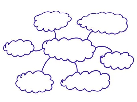 Mind mapping, map, connecting,creating , information, graph. Stock Illustration