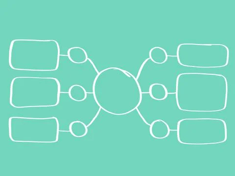 Mind mapping, map, think, data, information, infographic, presentation. Illustrazione stock