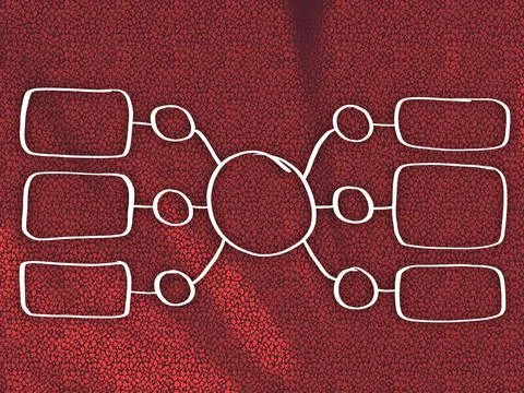 Mind mapping, map, think, data, information, infographic, presentation. Illustrazione stock