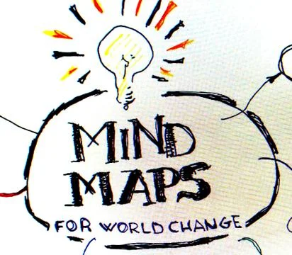 Mind Mapping planning projects for world change Stock Illustration