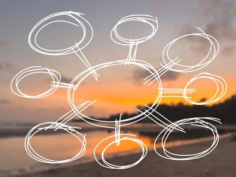 Mind mapping, Square line for background backdrop and wallpaper for presentation Illustrazione stock