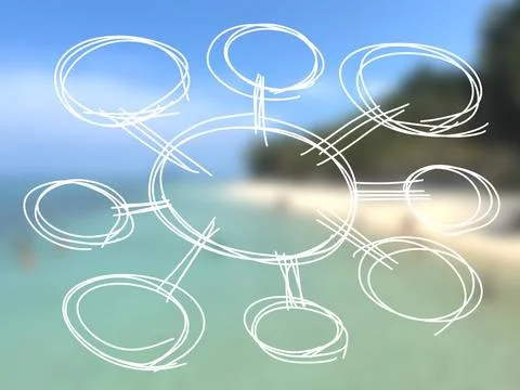 Mind mapping, Square line for background backdrop and wallpaper for presentation 스톡 일러스트