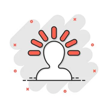 Mind people icon in comic style. Human frustration vector cartoon illustratio イラスト素材
