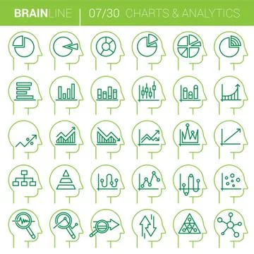 Mind Process Vector Analytics Icons Stock Illustration