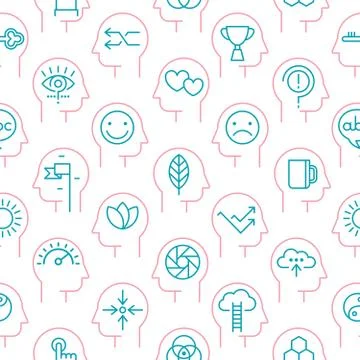 Mind Process Vector icon pattern 1 Illustrazione stock