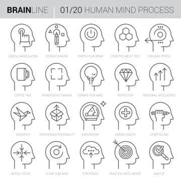 Mind Process Vector Icons 1 Stock Illustration
