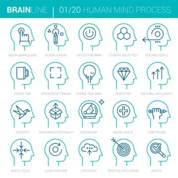 Mind Process Vector Icons 1 Stock Illustration