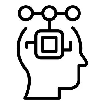 Mind processor icon outline vector. Circuit technology イラスト素材