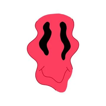 Mind psychedelic smile cartoon vector illustration Stock Illustration