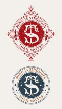 Mind quote badge Stock Illustration