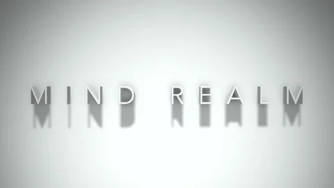 Mind realm 3D title animation with shadows on a white background Video stock 297669663