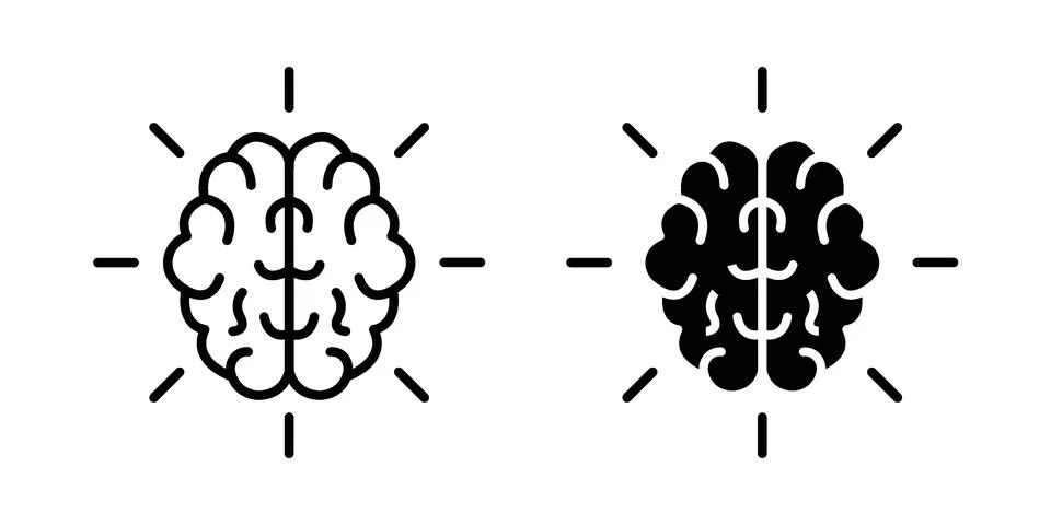 Mind research icon bundle for website design projects Stockillustratie