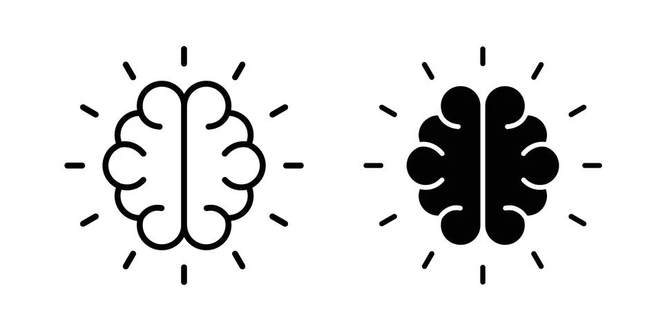 Mind research icon for web projects Stock Illustration