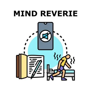 Mind reverie concept for creative thinking Stock Illustration