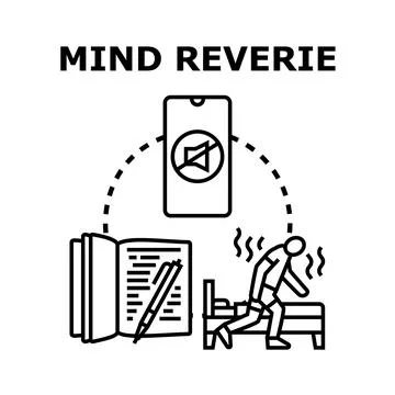 Mind reverie concept for creative thinking Stock Illustration