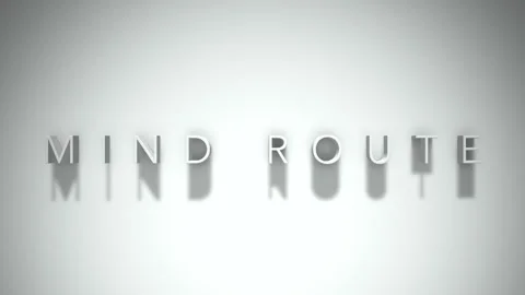 Mind route 3D title animation with shadows on a white background Stock-Footage 297666388
