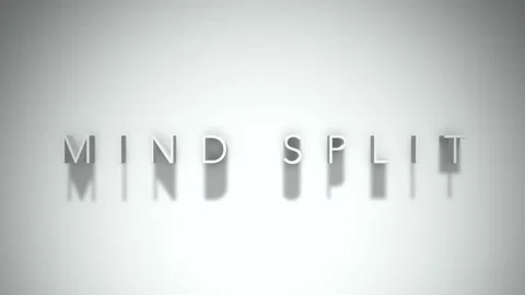 Mind split 3D title animation with shadows on a white background 動画素材 297511254