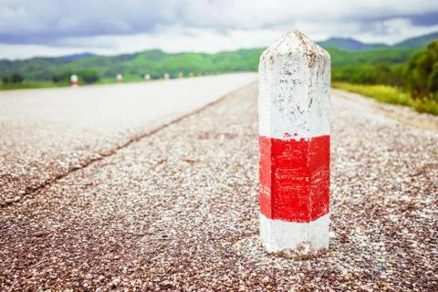 Mind Stone of life on the mountain with nature. Stock Photos