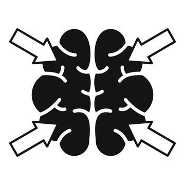 Mind think brain icon simple vector. Solution problem Illustrazione stock