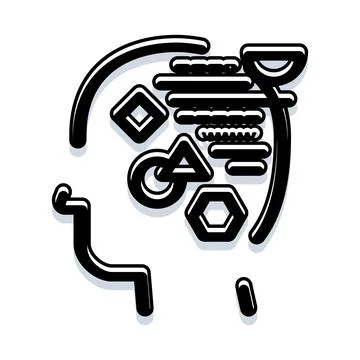 Mind thinking processing brain activity generating ideas 스톡 일러스트