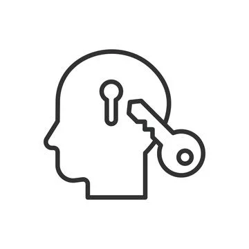 Mind unlock, in line design. Mind unlock, Brain, Unlocking, Creativity, Mental イラスト素材