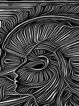 Mind Vortex Woodcut イラスト素材