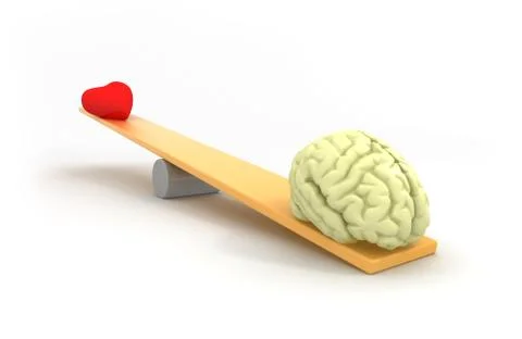Mind vs heart Stock Illustration