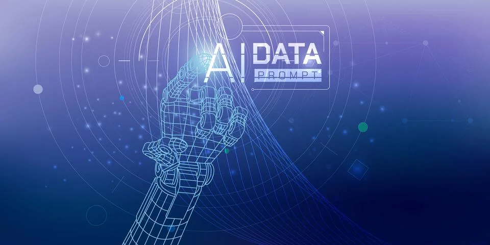 The mind web, how data shapes AI and the future of chat Stock Illustration