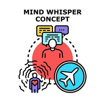 Mind whisper communication ideas for project management Stock Illustration