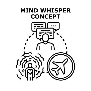 Mind whisper communication ideas for project management Stock Illustration