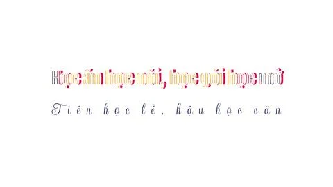 MIND YOUR MANNERS presented in Vietnamese masked text design featuring dimension Stock Illustration