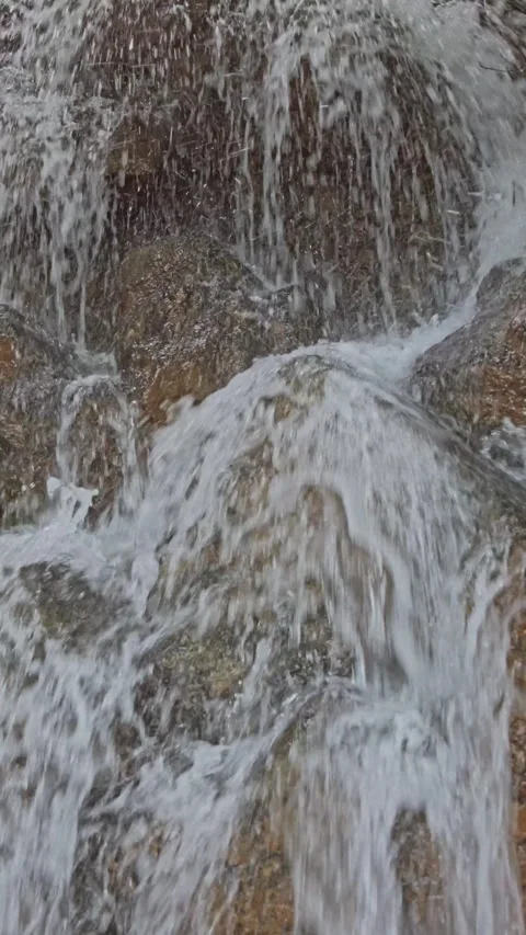 Mindanao Waterfall Close-Up Vertical 4K Stock Footage 301027111