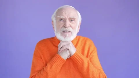 Minded guy try remember great idea isolated bright color background Stock Footage 188439535