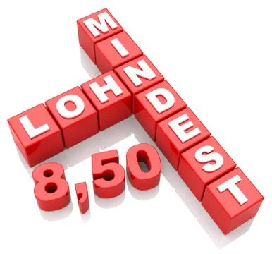 Mindestlohn 8,50 Stock Illustration