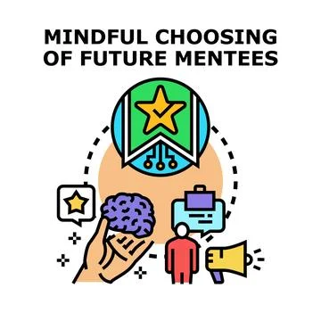 Mindful choosing future mentees for mentorship program Stock Illustration