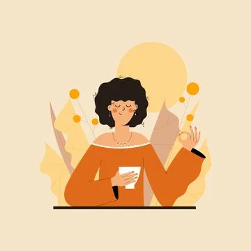 Mindful eating Stock Illustration